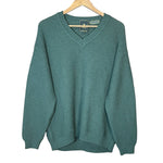 Fendi Green Vintage V-Neck Camel Hair Sweater