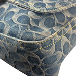 Coach Signature Blue Jacquard Denim Soft Tabby Shoulder Bag