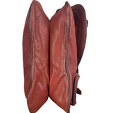 Christian Dior Burgundy Leather Gaucho Saddle Large Shoulder Bag