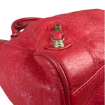 Balenciaga Red Calfskin Rouge Le City Bag