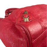 Balenciaga Red Calfskin Rouge Le City Bag