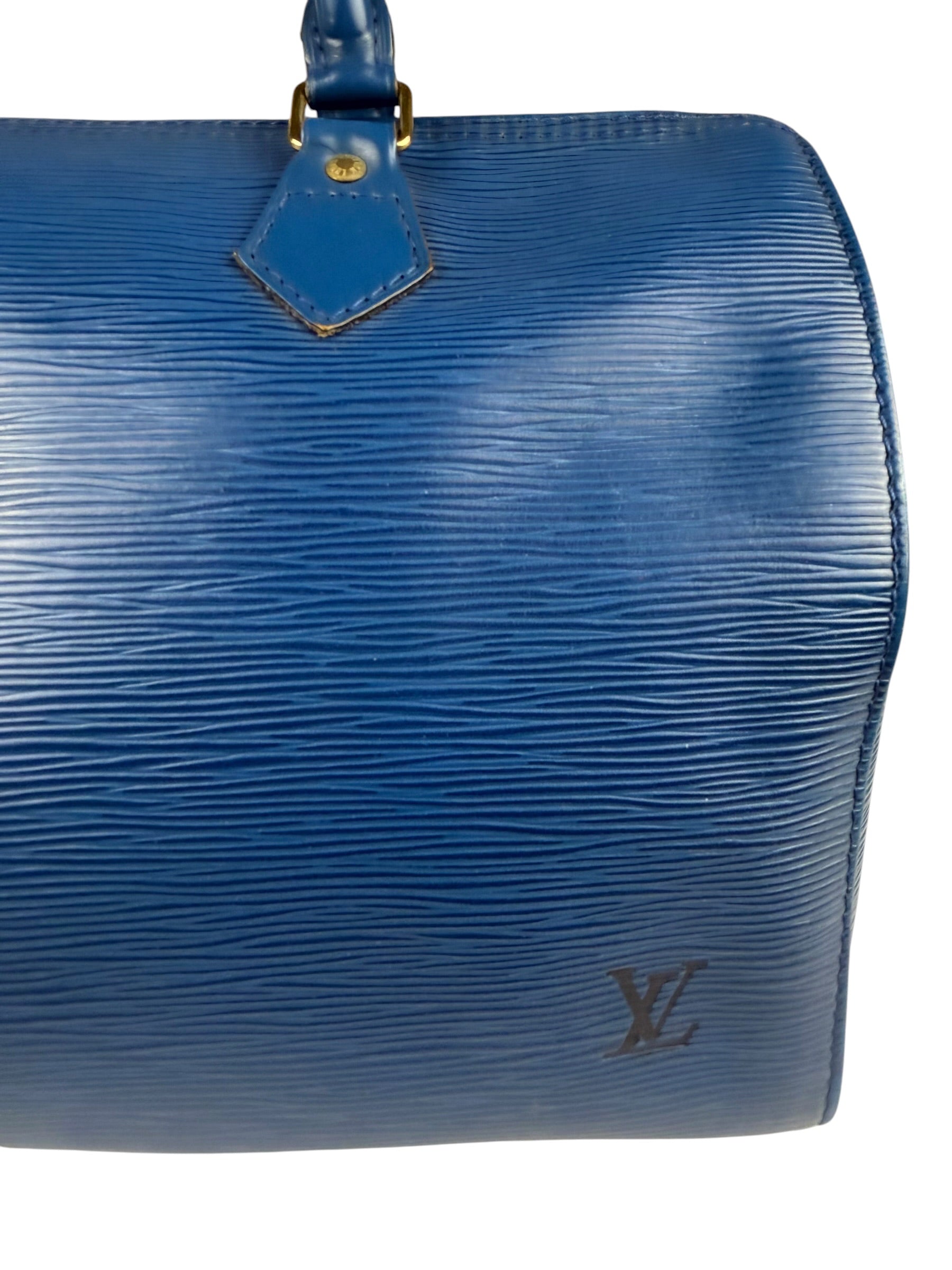 Louis Vuitton Blue Epi Leather Speedy 30