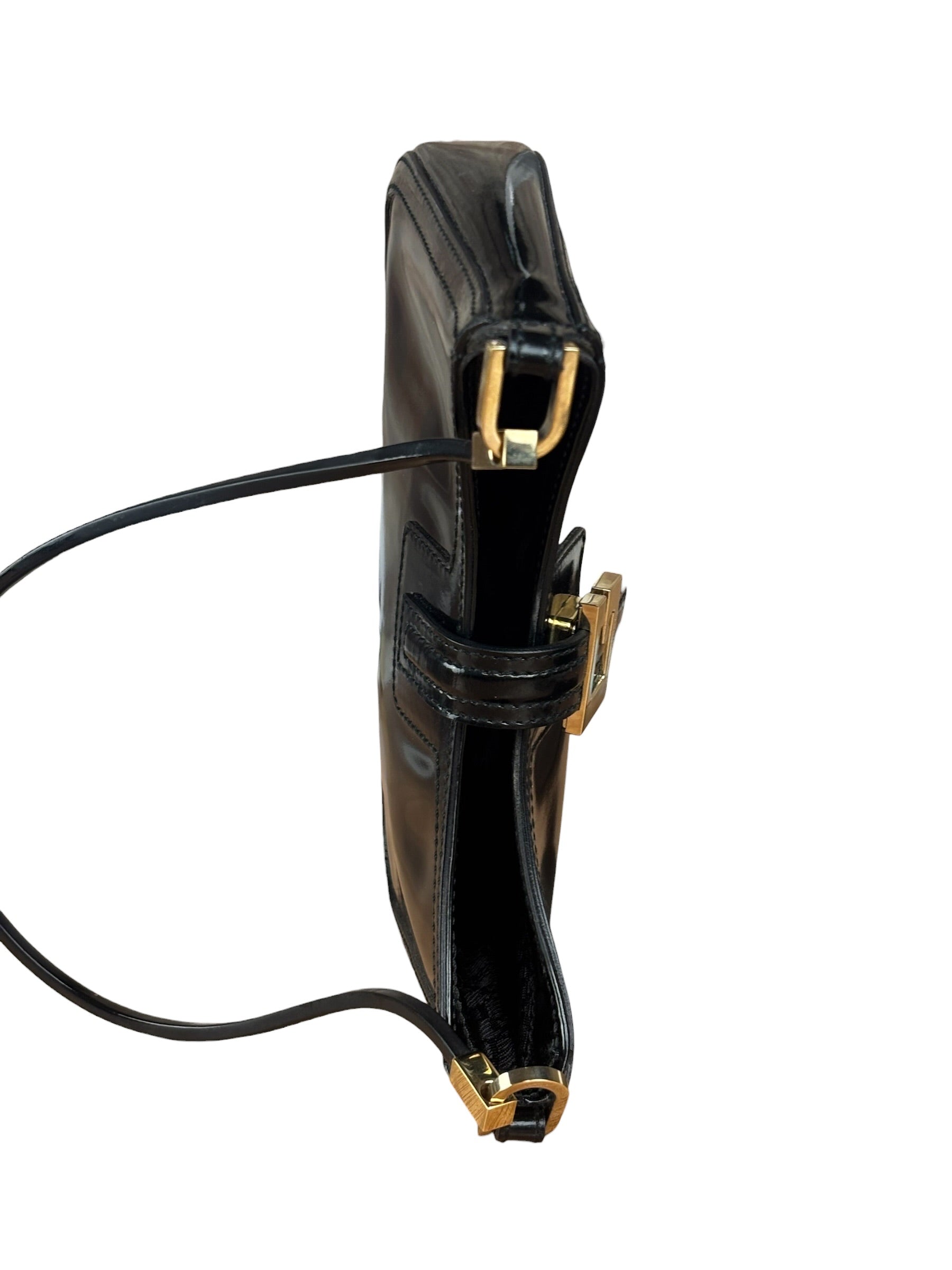 Gucci Mini Black Patent Shoulder Pouch