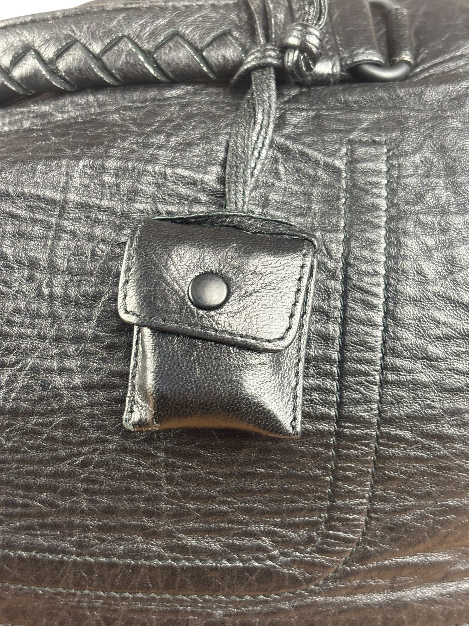 Bottega Veneta Vintage Black Leather Cervo Cocker Hobo Bag
