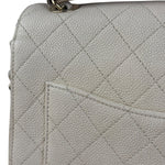 Chanel Ivory Caviar Quilted Coco Cuba Chain Top Handle Bag 2018