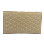 Saint Laurent Beige Quilted Sade Clutch