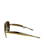 Bottega Veneta BV1305S Shiny Gold Pilot Sunglasses