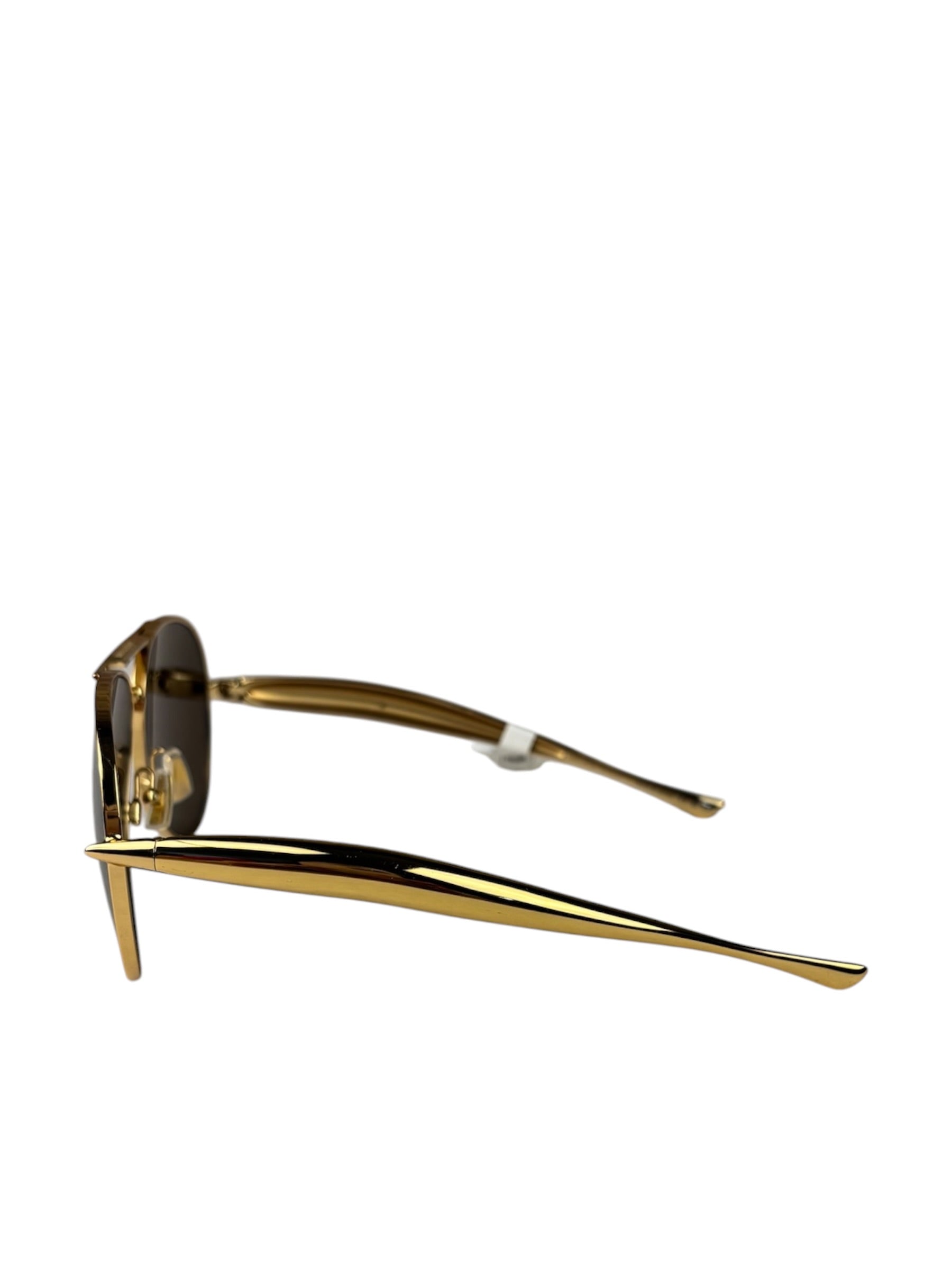Bottega Veneta BV1305S Shiny Gold Pilot Sunglasses