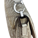 Christian Dior Beige Embroidered Trotter Flap Crossbody Bag