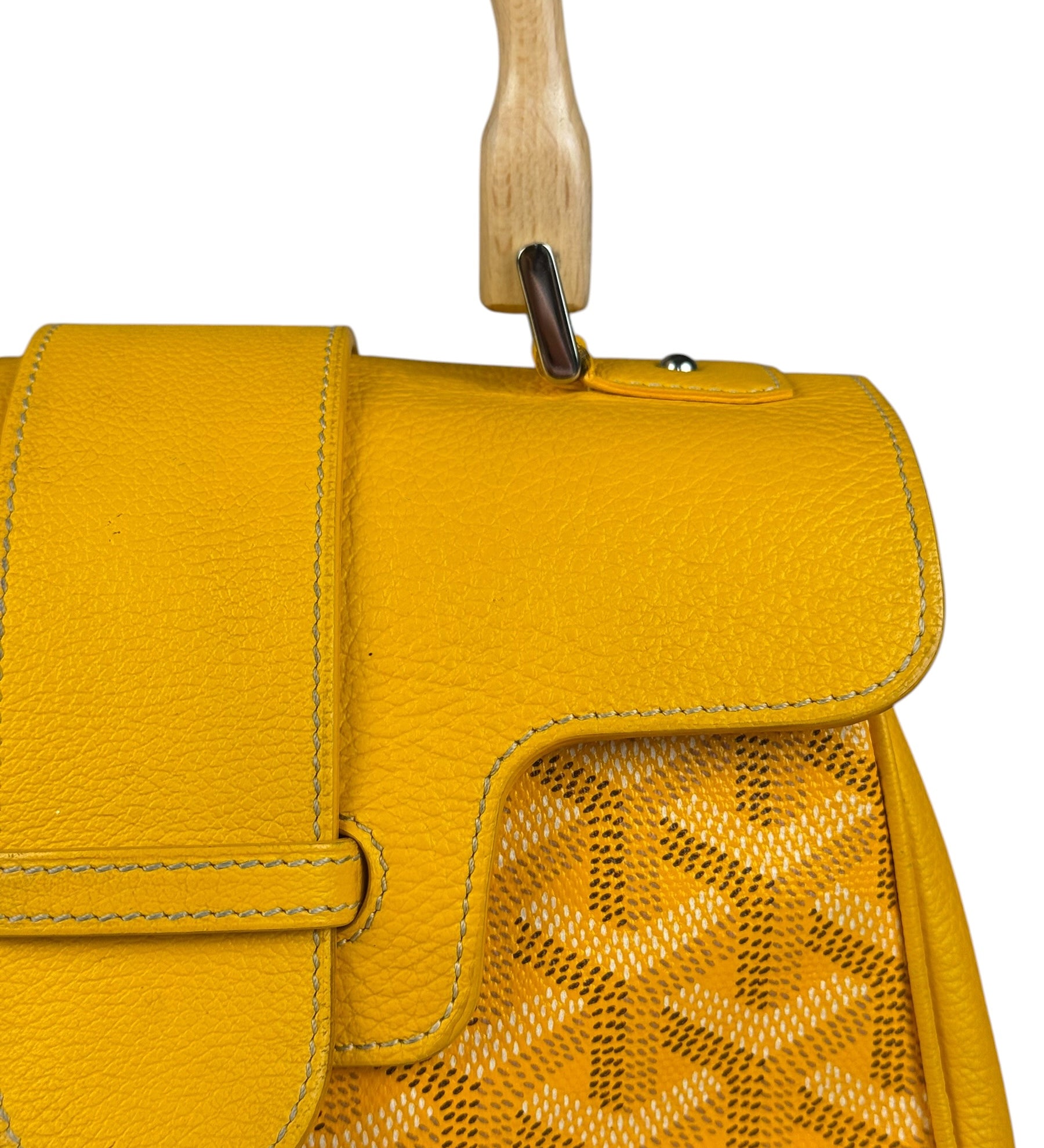 Goyard Mini Goyardine Soft Saigon Top Handle Bag Yellow