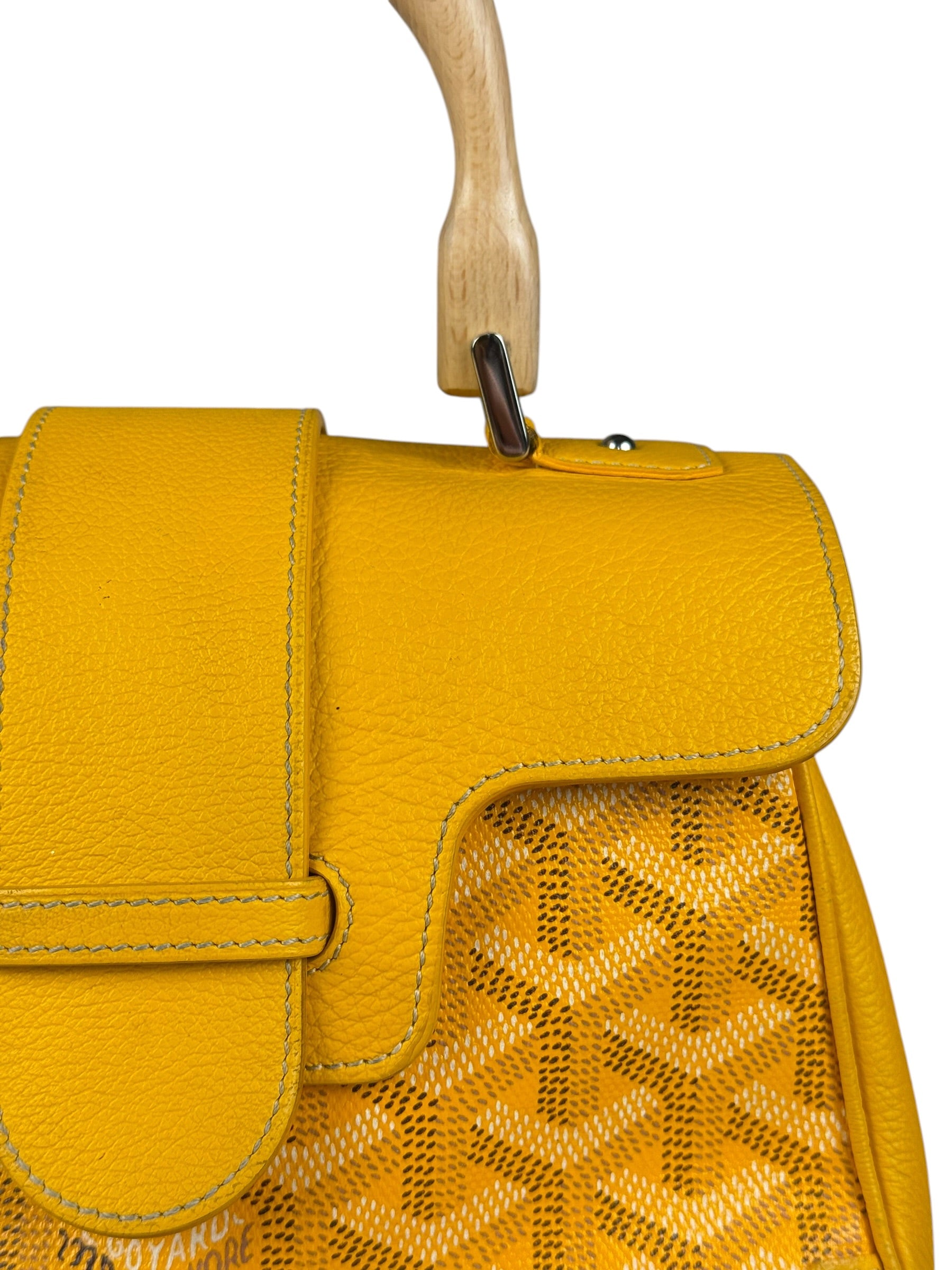 Goyard Mini Goyardine Soft Saigon Top Handle Bag Yellow
