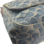 Coach Signature Blue Jacquard Denim Soft Tabby Shoulder Bag
