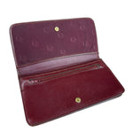 Christian Dior Vintage Canvas Maroon Long Wallet