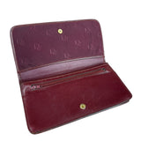Christian Dior Vintage Canvas Maroon Long Wallet