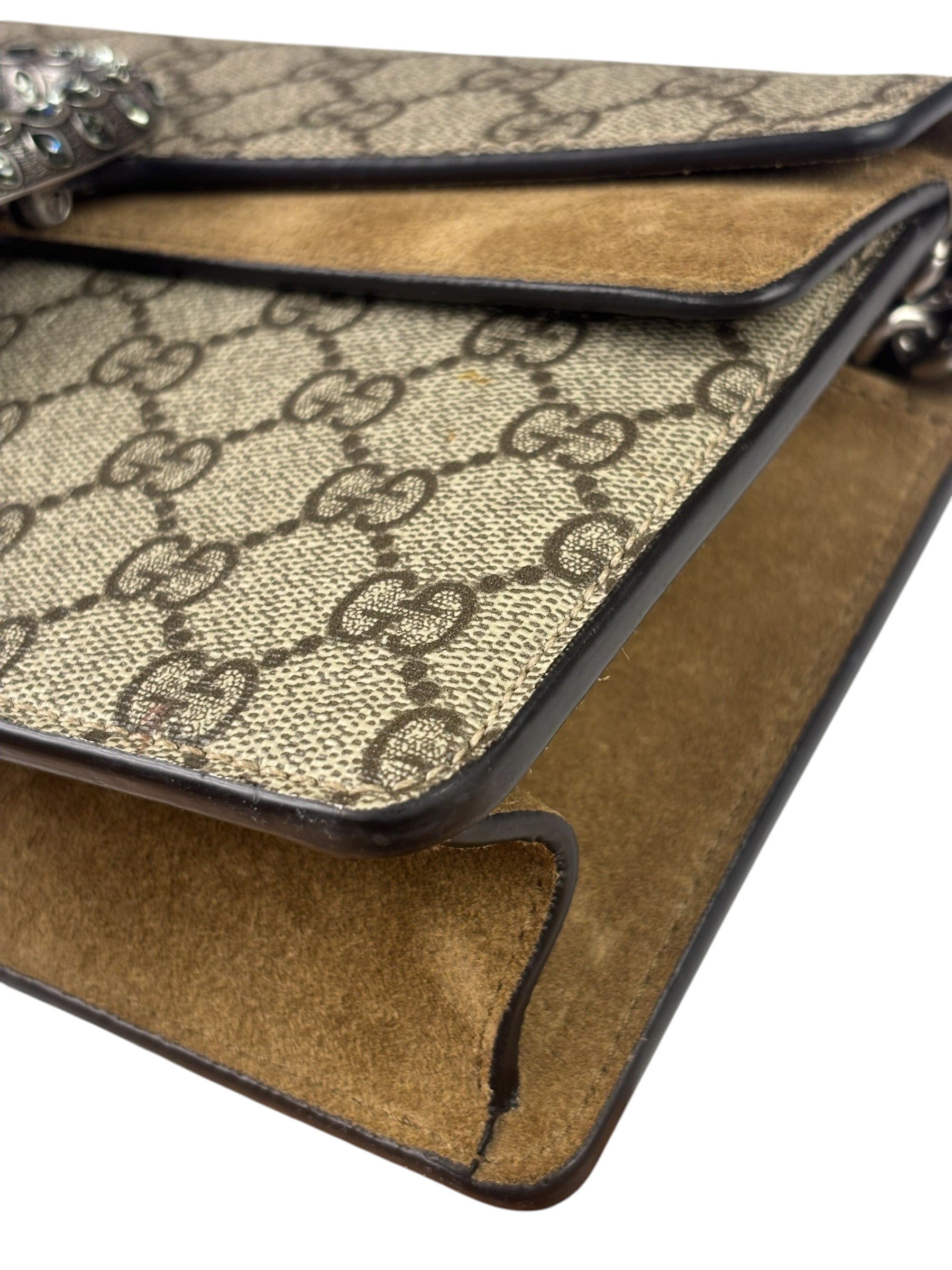 Gucci Beige Leather GG Dionysus Shoulder Bag