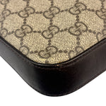 Gucci Brown Leather Trim GG Supreme Messenger Bag