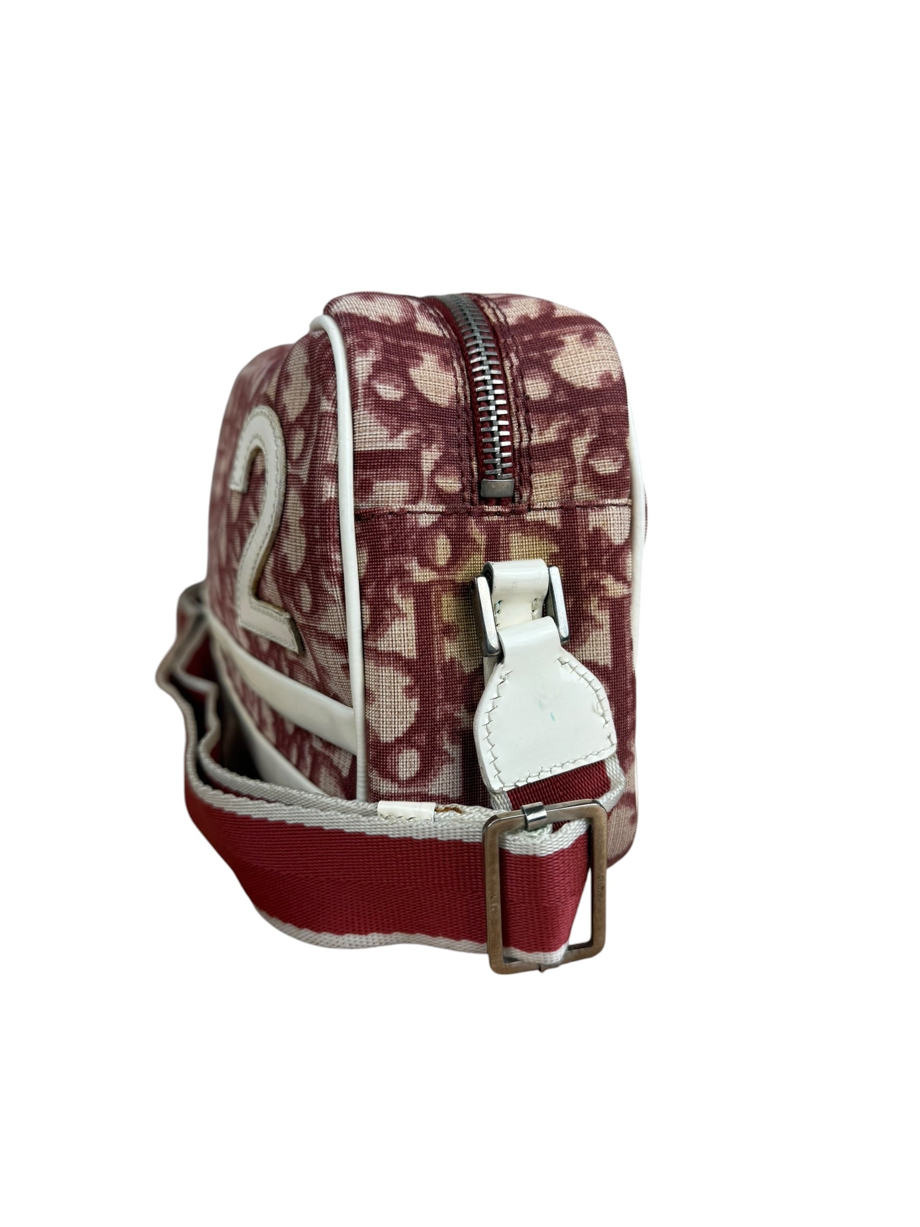 Christian Dior Vintage Red Oblique Trotter "2" Crossbody
