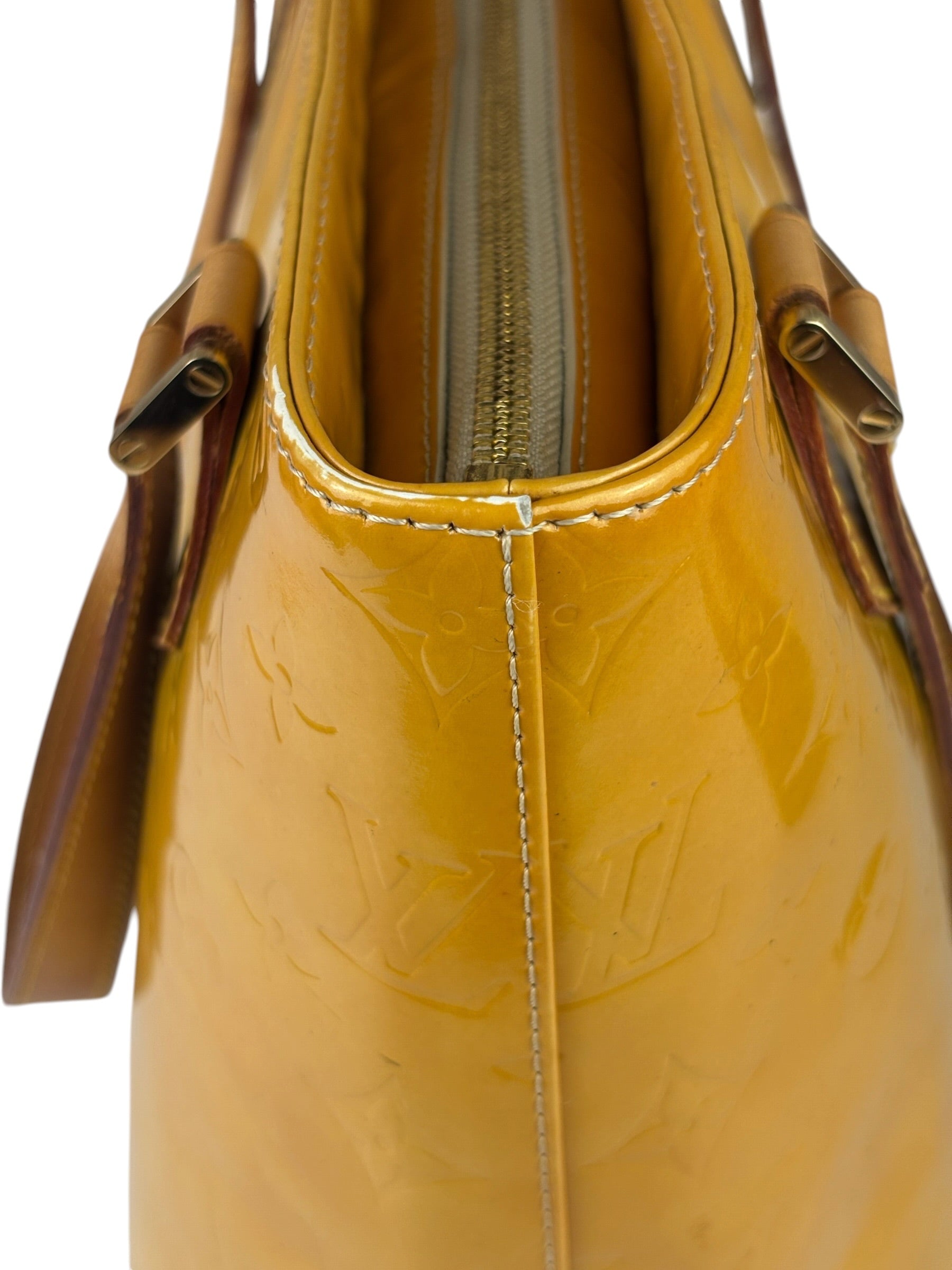 Louis Vuitton Yellow Vernis Houston Tote MM