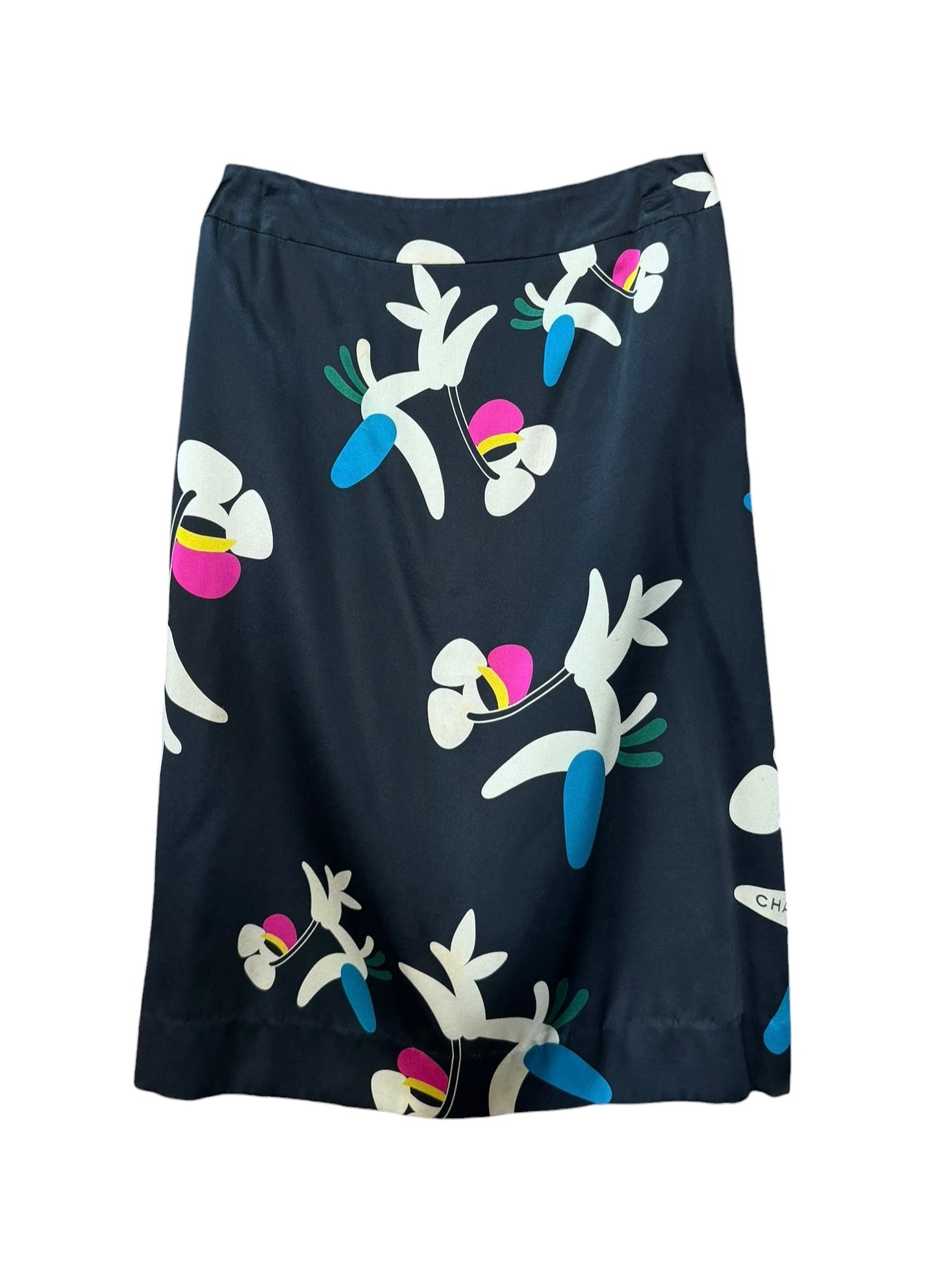 Chanel Vintage Karl Lagerfeld Spring/Summer 2000-00T Collection Silk Skirt