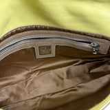 Fendi Yellow Wave Buckle Leather Baguette
