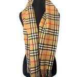 Burberry Brown Check Cashmere Scarf