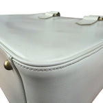 Burberry White Leather Multi-Pocket Handbag