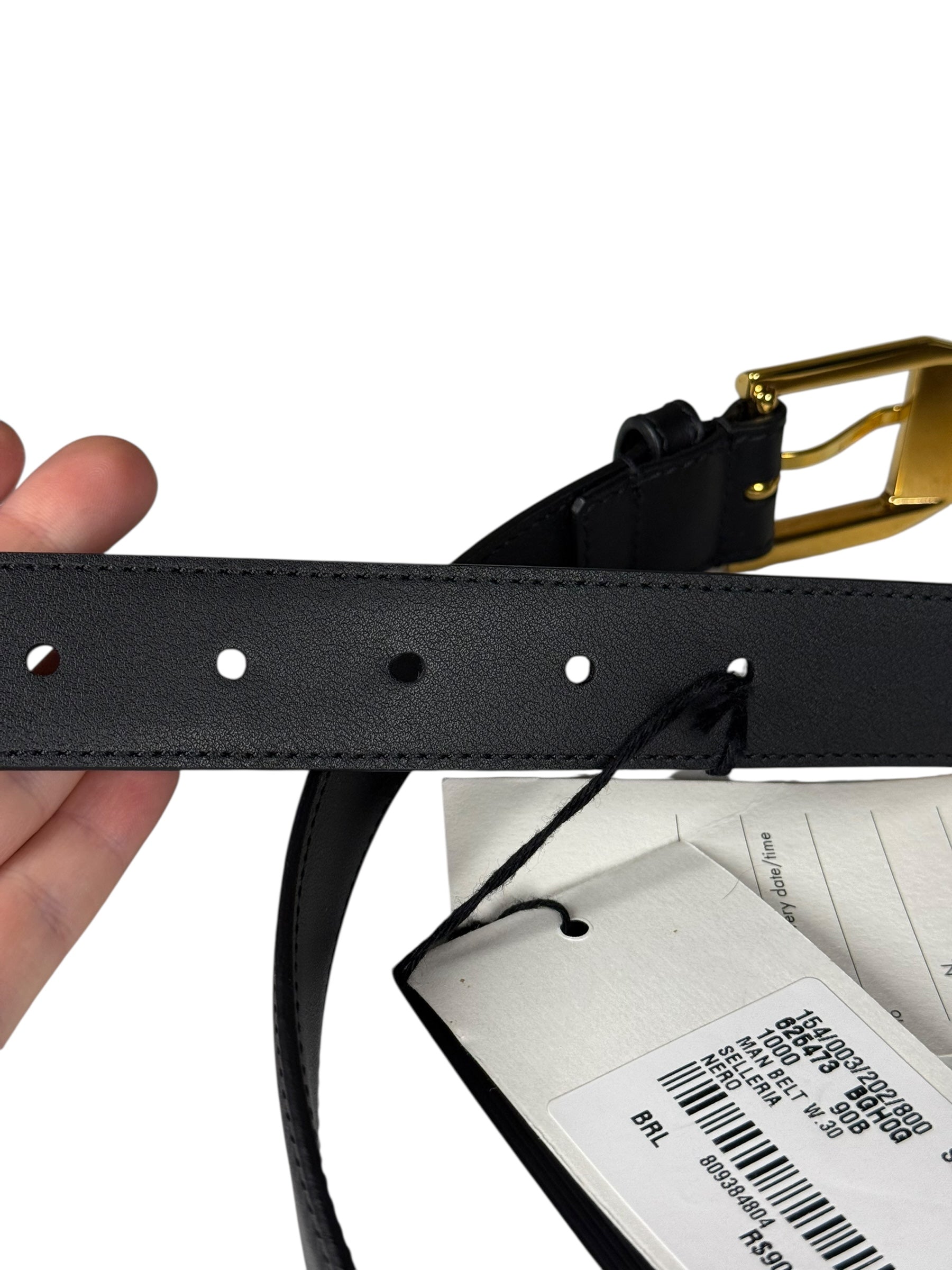 Gucci Black Leather Belt