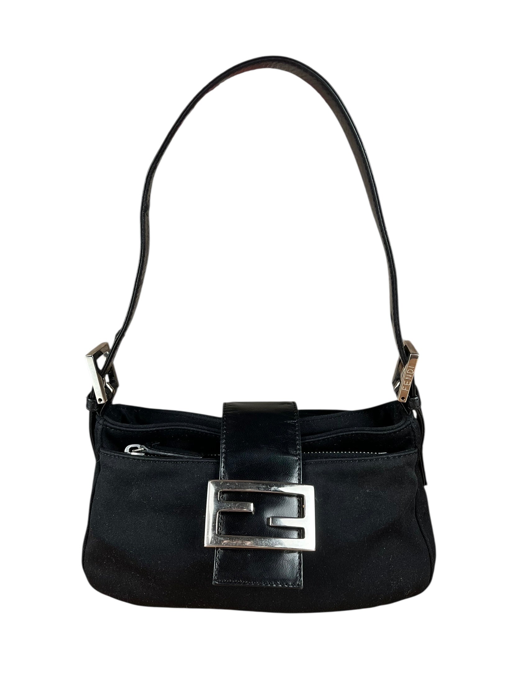 Fendi Mini Baguette Neoprene Black