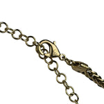 Chanel 22S Gold Metal/Black Leather Pendant Necklace