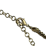 Chanel 22S Gold Metal/Black Leather Pendant Necklace