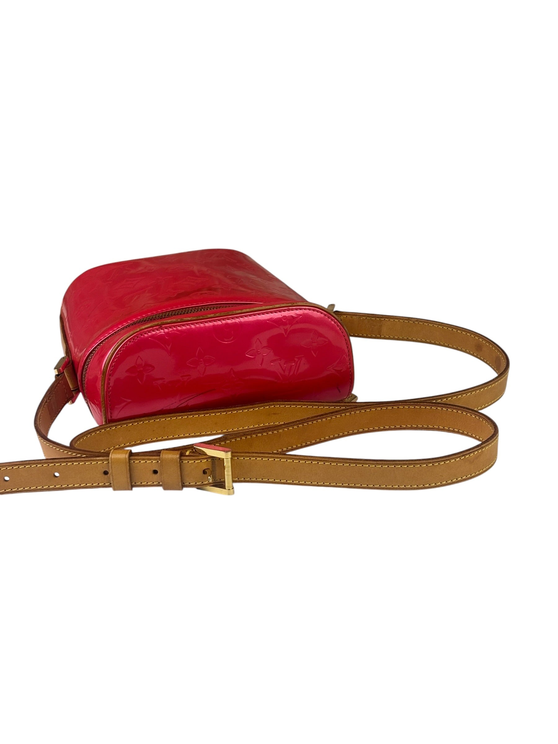 Louis Vuitton Vintage Fuchsia Pink Vernis Sullivan Verrical Crossbag