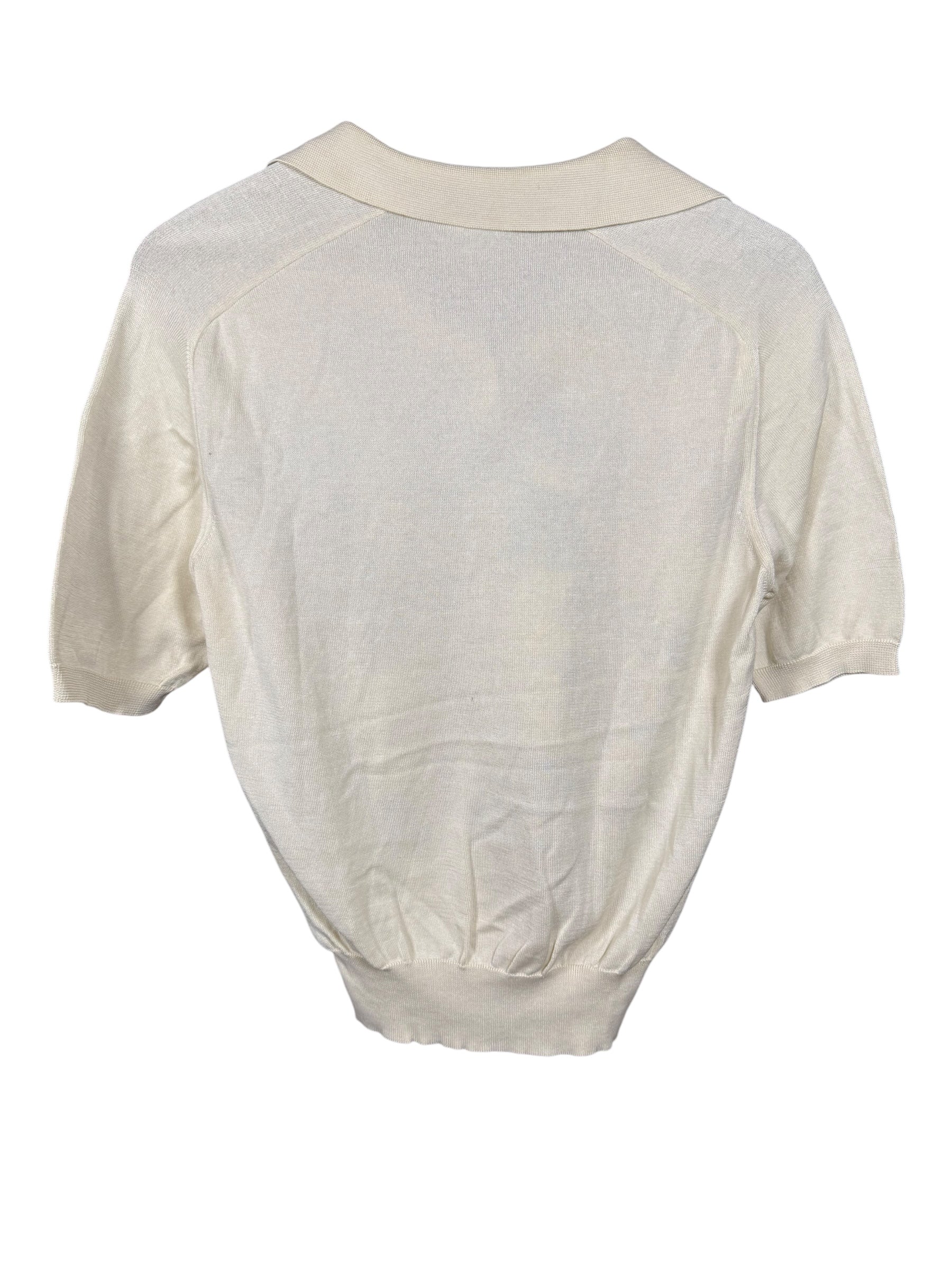 Hermes Silk Patterned Button-Up Polo Shirt