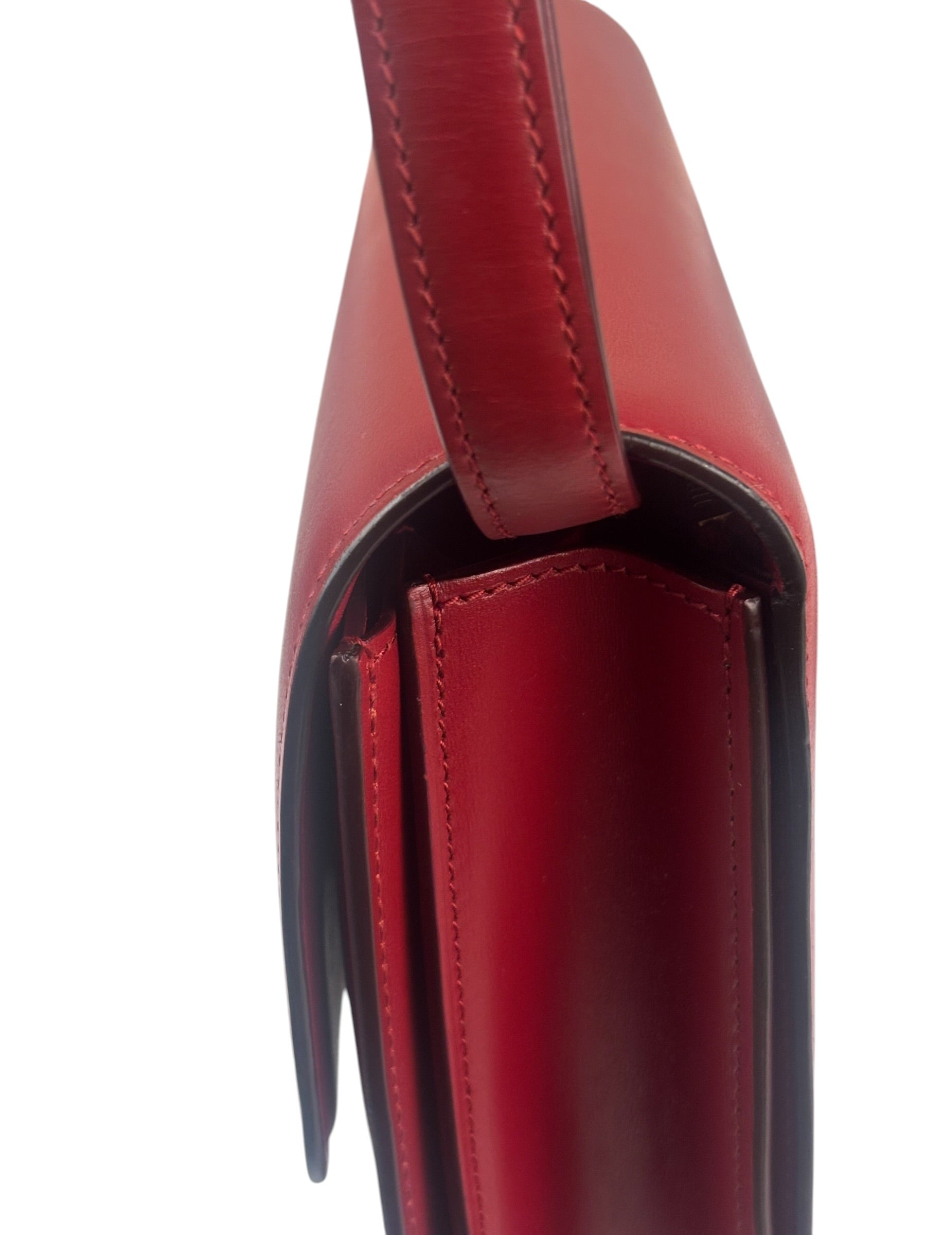 Celine Red Leather Box Crossbody Bag