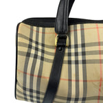 Burberry Vintage Haymarket House Small Boston Bag