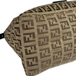 Fendi Brown Leather Trim Zucca Mamma Baguette