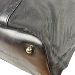 Gucci Black Nylon/Leather Trim Bamboo Top Handle Tote