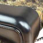 Chanel Metallic Gold/Black Leather Small Gabrielle Hobo Bag 1992