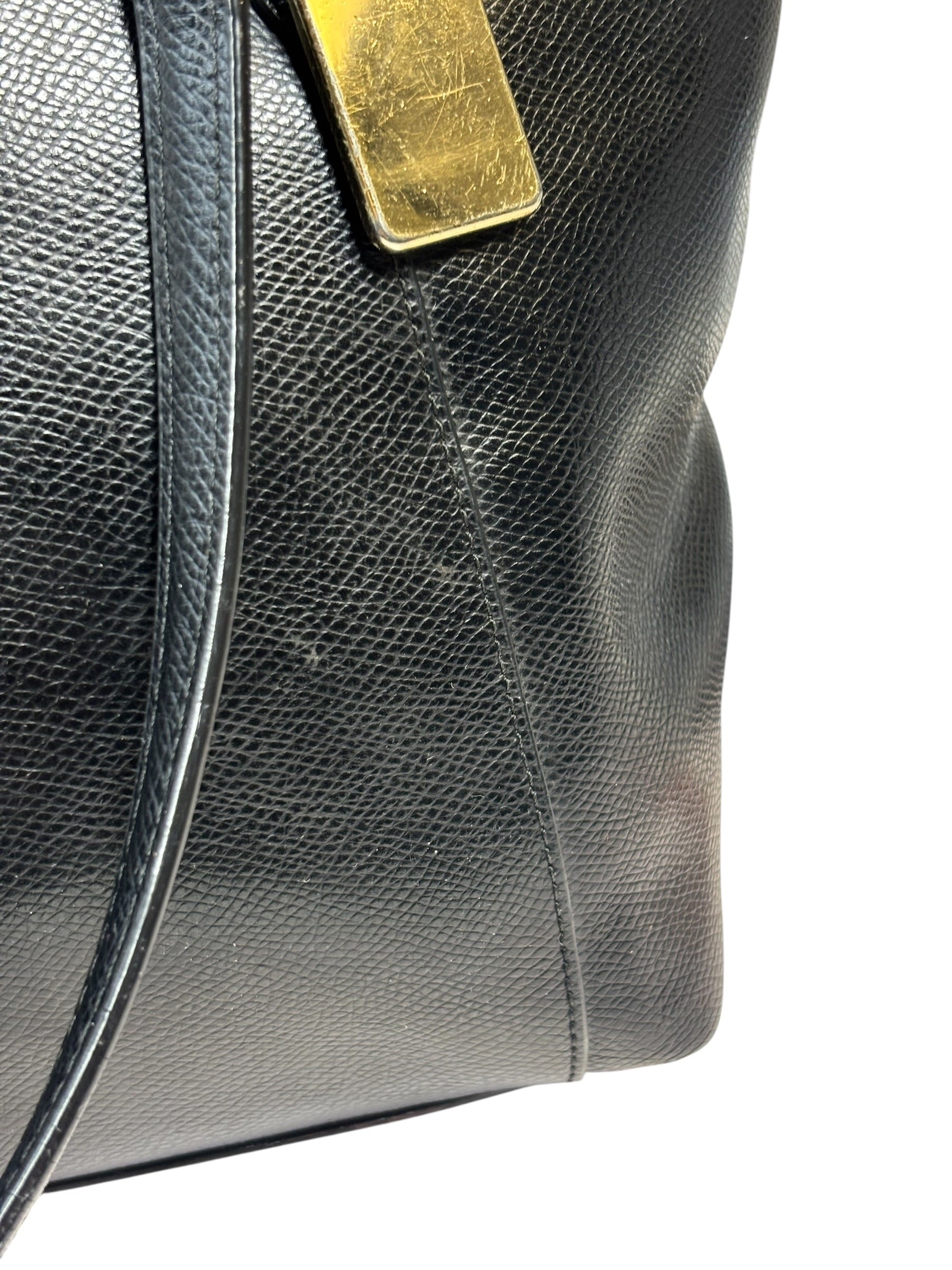 Coach Black Pebbled Leather Ava Zip Tote