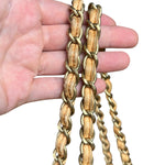 Chanel CC Flap Bag Peach Jersey Quilt