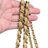 Chanel CC Flap Bag Peach Jersey Quilt