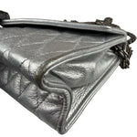 Chanel Vintage Metallic Silver Quilted Tassel Flap Bag 1997