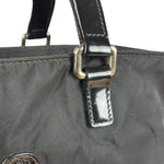 Prada Black Tessuto Nylon Leather Trim Hand Bag