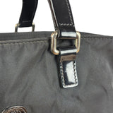 Prada Black Tessuto Nylon Leather Trim Hand Bag