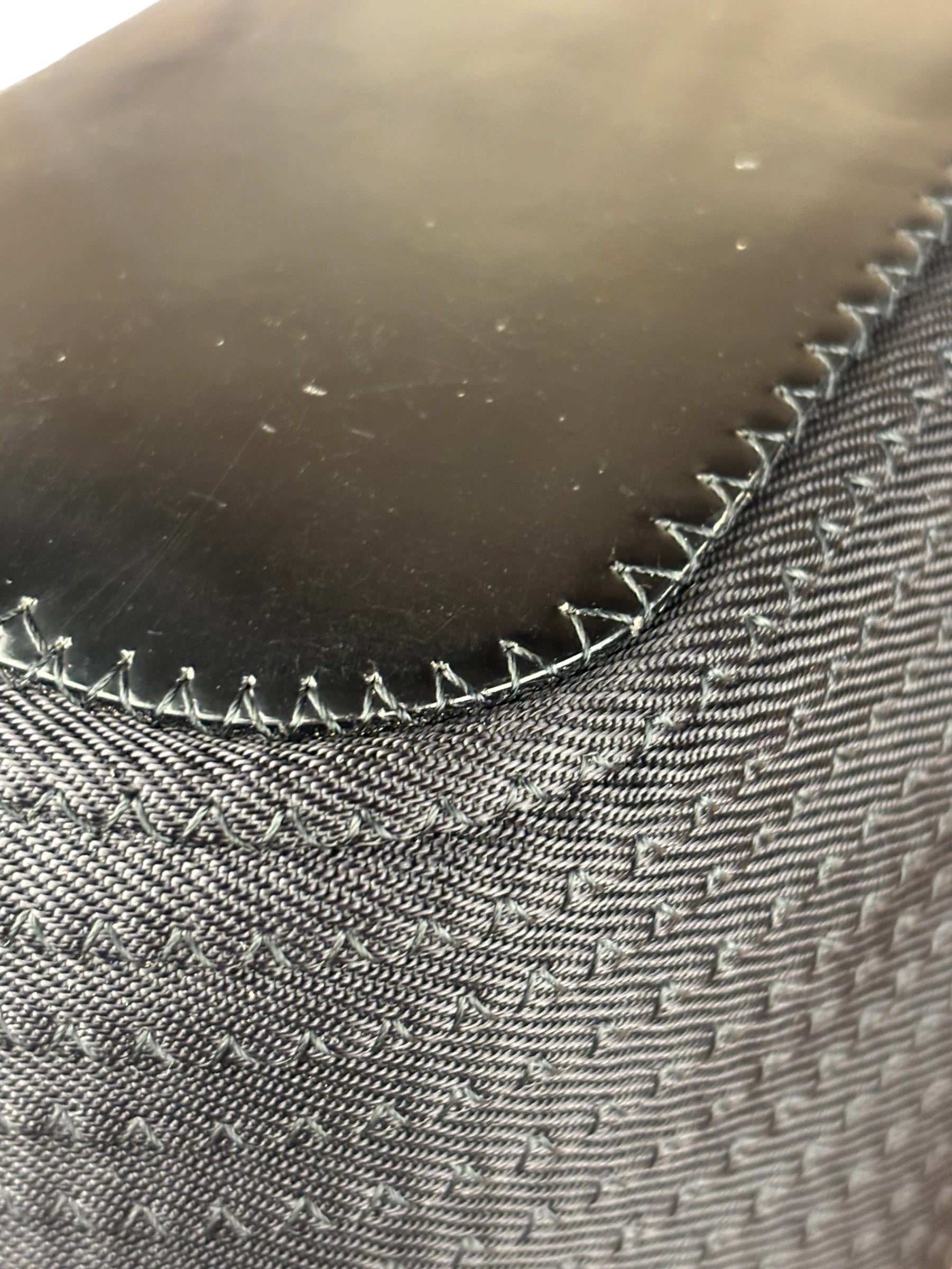 Gucci Vintage Black Ribbed Bamboo Top Handle Bag