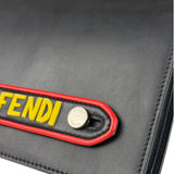 Fendi Black Leather Think Fendi Clutch