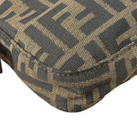 Fendi Brown Leather Trim Baguette