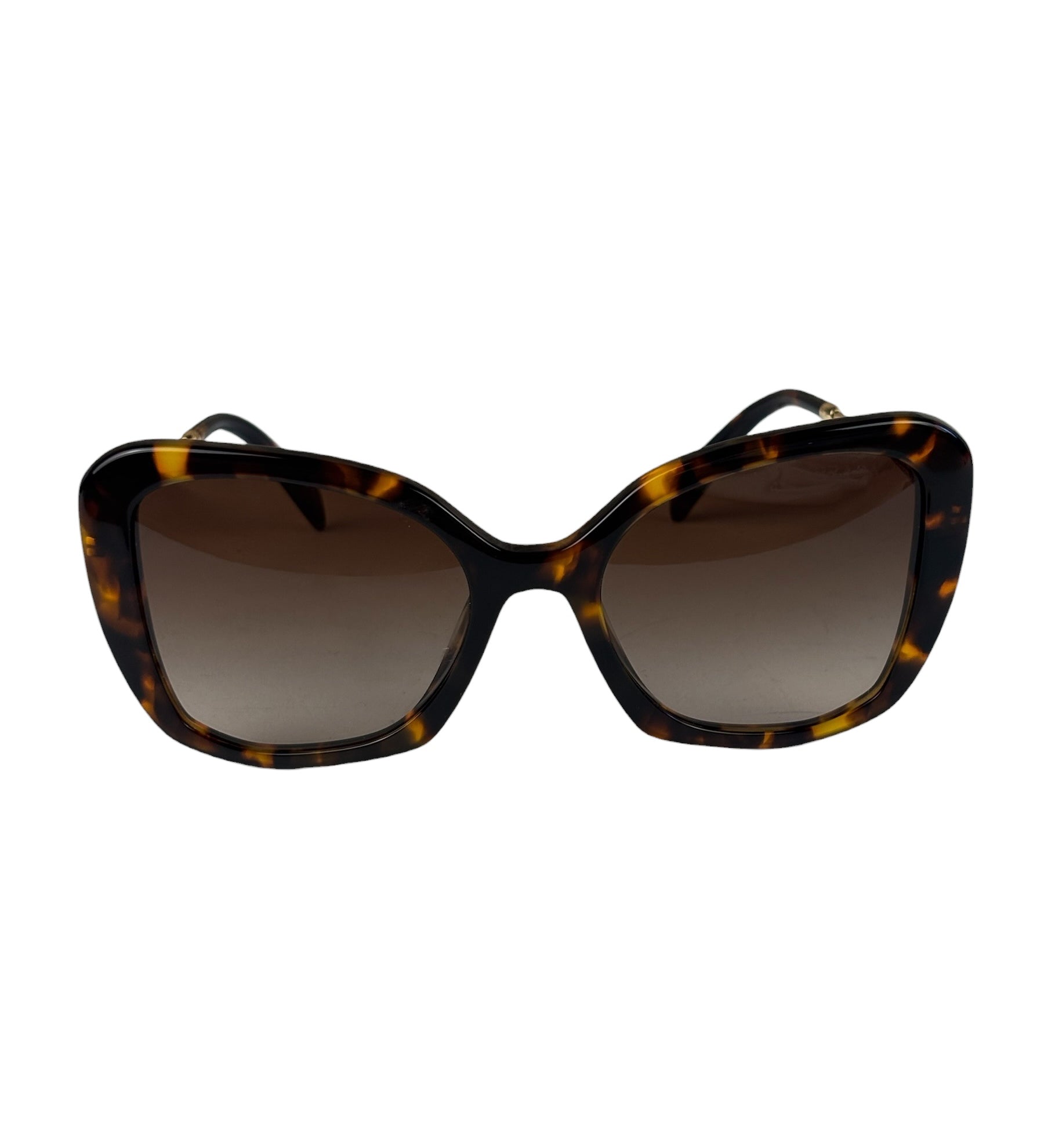 Prada Tortoise Shell SPY 03Y Oversized Butterfly Sunglasses