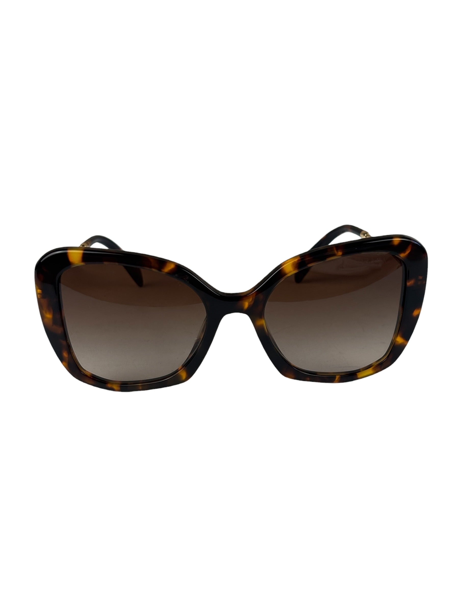 Prada Tortoise Shell SPY 03Y Oversized Butterfly Sunglasses