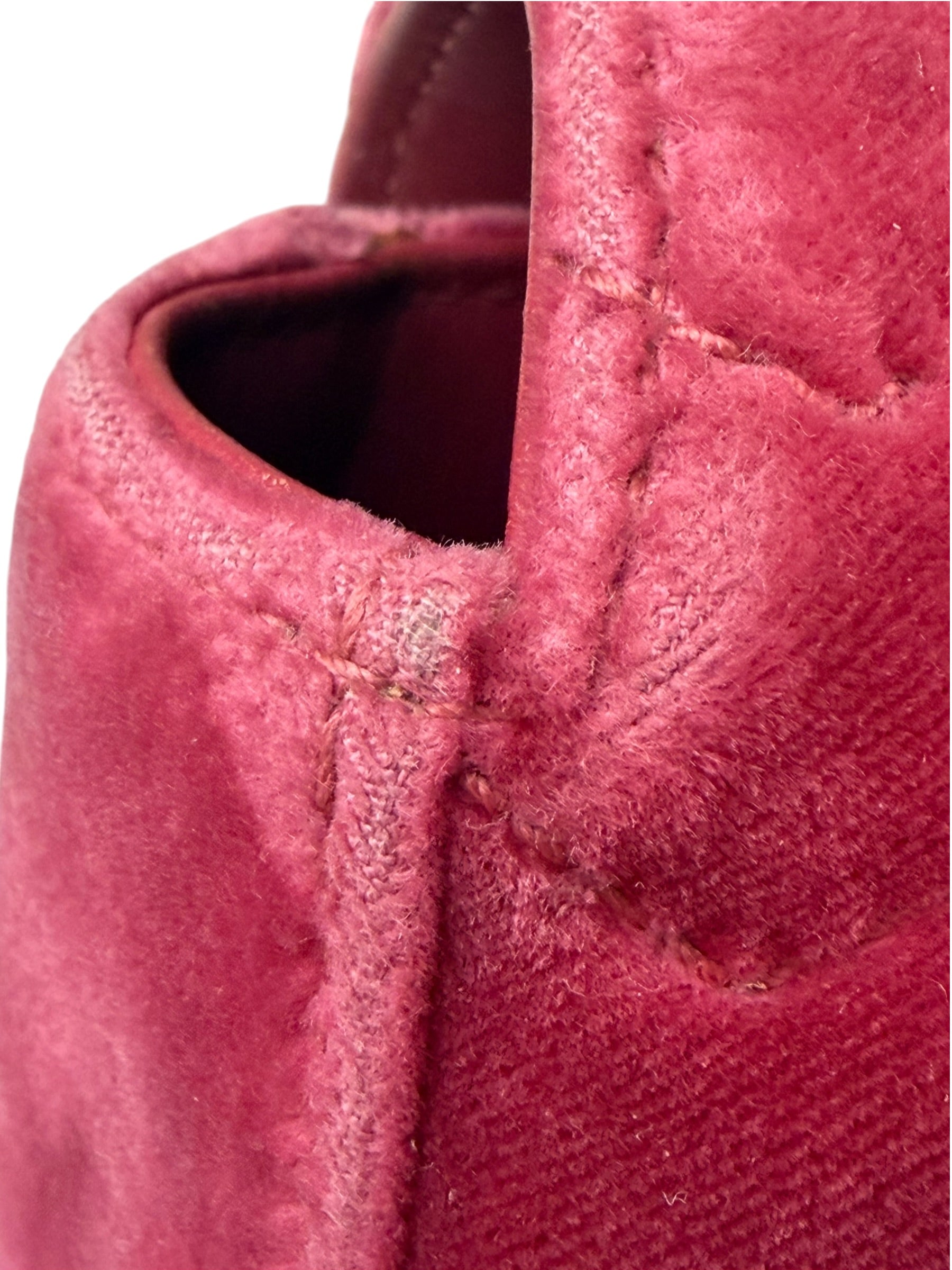Gucci GG Marmont Matelasse Velvet Small Pink Chain Bag
