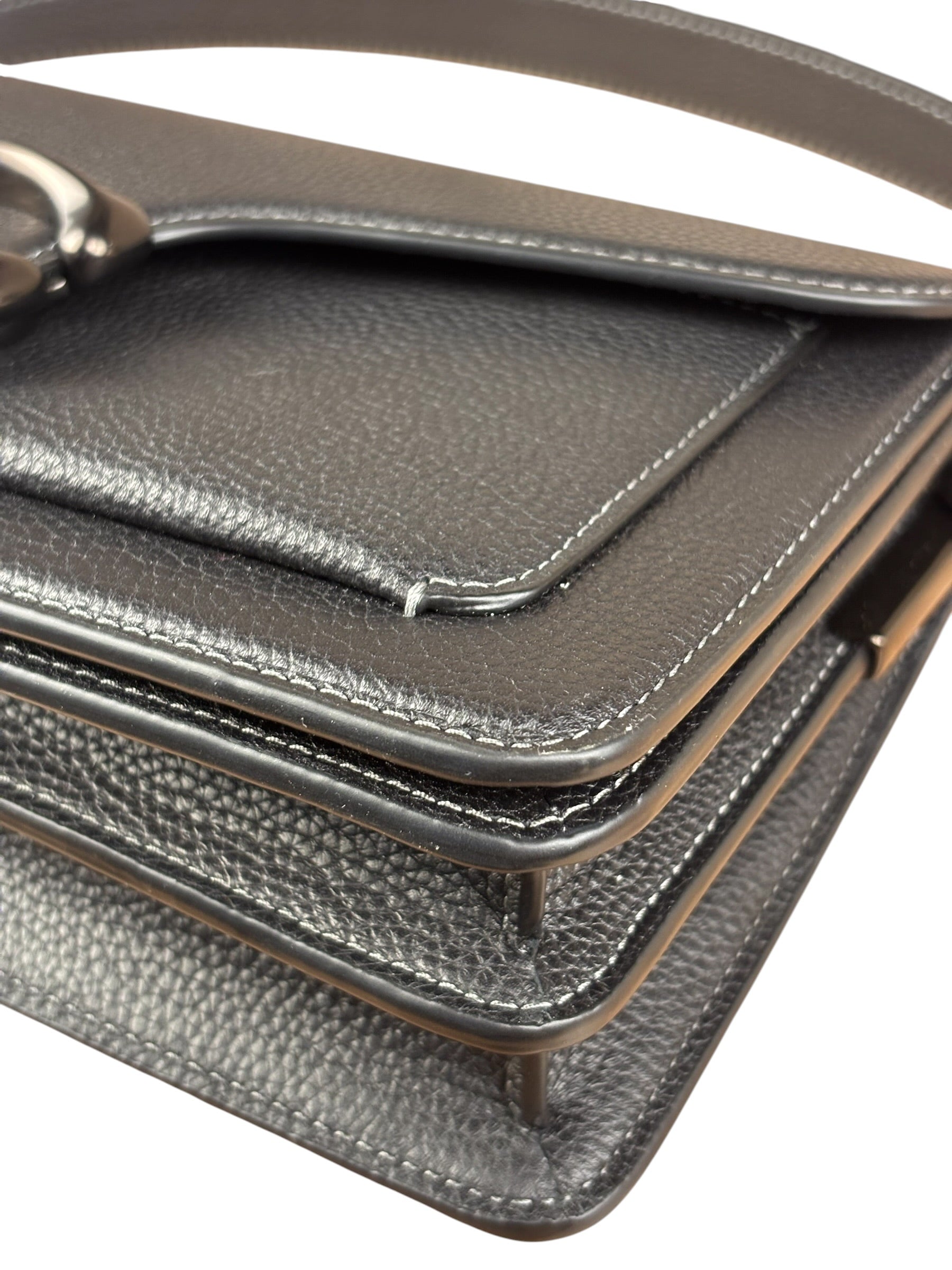 Coach Black Leather Tabby Two-Way Bag